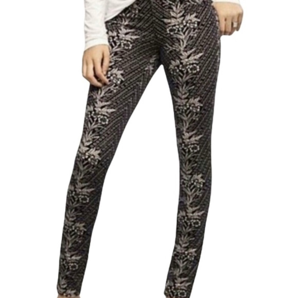 Anthropologie Pilcro and the Letterpress corduroy floral serif jeans size 25
